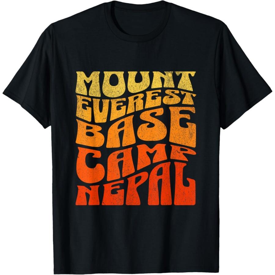 

Groovy Mount Everest Base Camp Nepal Retro Vintage T-Shirt XXXXXL чорний
