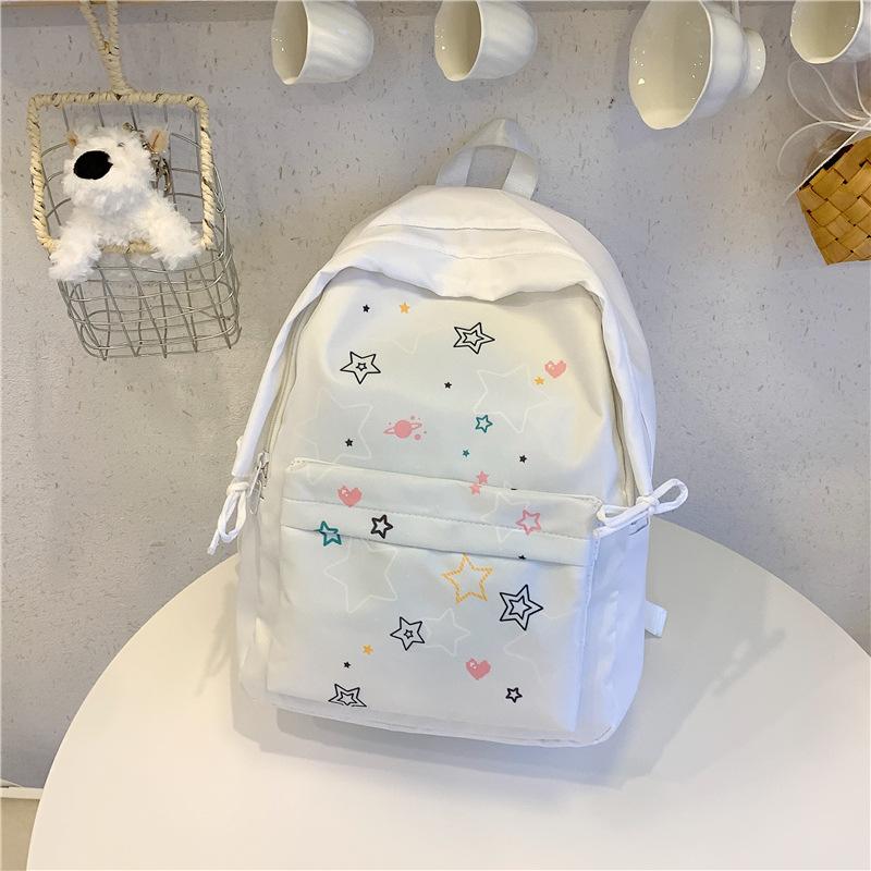 Schoolbag Japanese Star Printing Backpack Female Student Schoolbag Large Capacity High Value College Style Junior High School Student Backpack