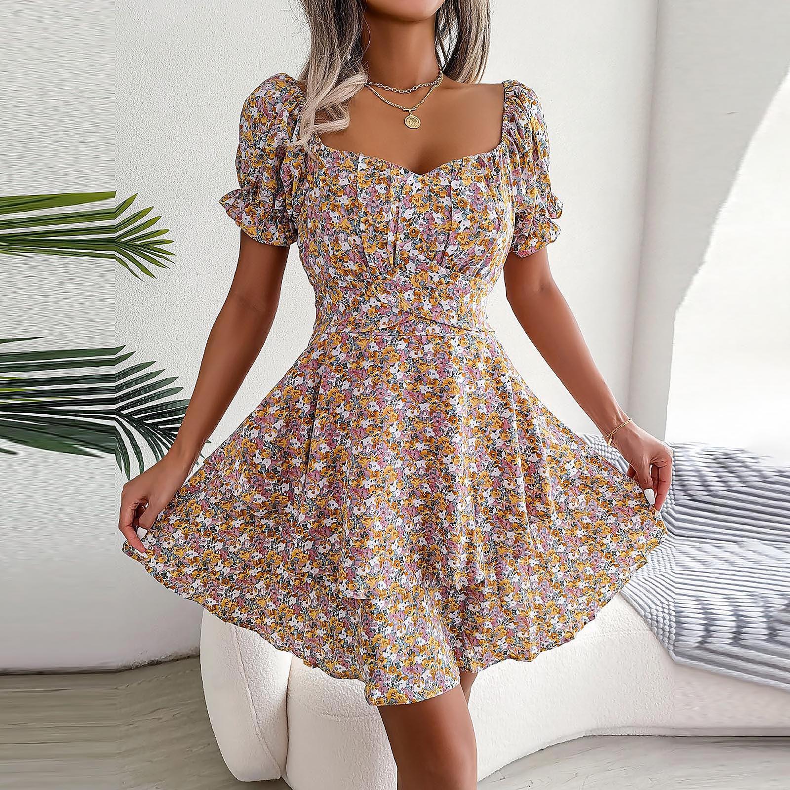 

Женское пляжное платье контрастного цвета с длинным рукавом с цветочным лацканом и галстуком XL жёлтый