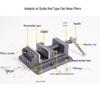 Heavy-Duty Drill Press Guide Flat Jaw Vise Fixture, 3 - 8 Inch