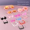2pcs/set Multicolor Mini Plastic Heart Glasses Mini Plastic Glasses for Doll  Dolls Accessories