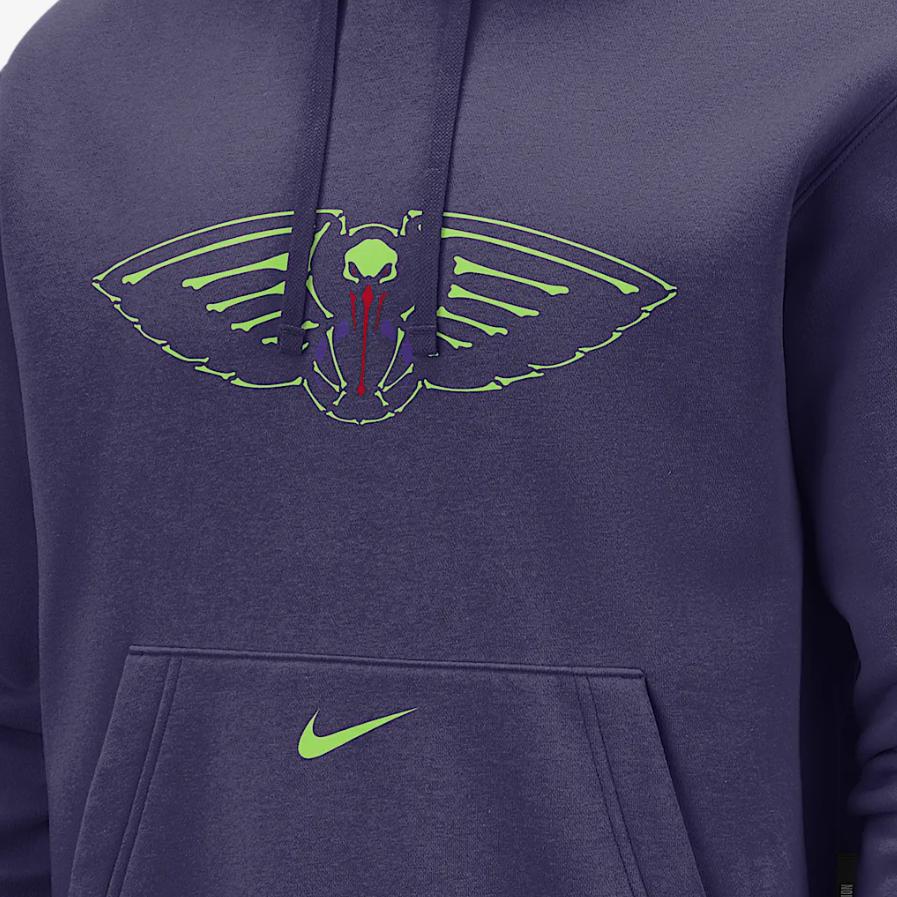 Nike X NBA Collaboration New Orleans Pelicans FW24 City Edition Comfortable Pullover Hoodie Men Hoodies Ink-Blue HQ8991-535