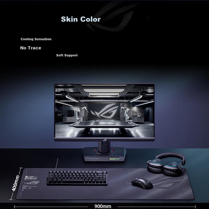 ROG Taitan 2 XXL Gaming Mouse Pad, Wear-Resistant Edge Craftsmanship, Ice-Cool Heat Dissipation Fabric, Non-Slip Rubber Base, Extra-Large Mouse Pad
