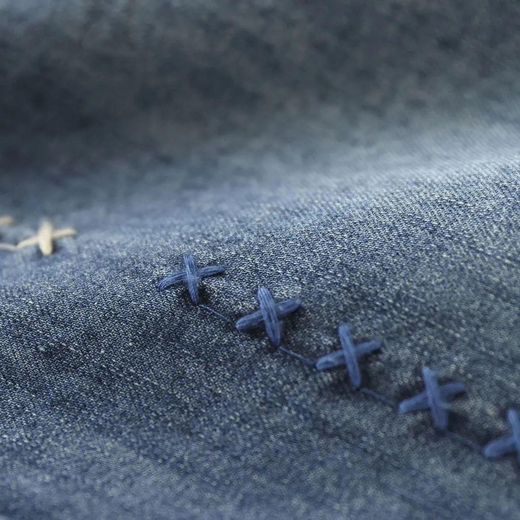 Damen Retro Stickerei Elastischer Bund Schnürung Denim Shorts - Große Größen, Fünf-Punkt Gerades Bein, Sommer 2026 Kollektion.