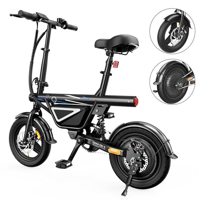 Αναδιπλούμενο ηλεκτρικό ποδήλατο 14'' EB1S-250W-36V12Ah-με θύρα φόρτισης USB-3 ταχύτητες-35 χλμ/ώρα-Αυτονομία 50 χλμ-Με APP-Αστικό