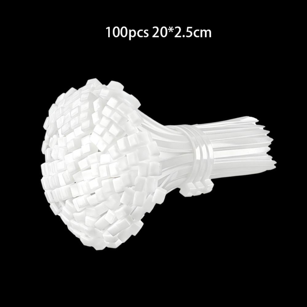 

Багаторазові Надміцні Нейлонові Кабельні Стяжки Нейлонова Пряжка Пластикові Кабельні Стяжки Інструмент 100pcs white