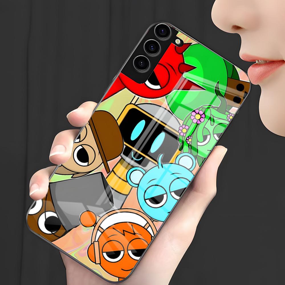 Cartoon-Spiel Sprunki Handyhülle Für Samsung A25 A13 A33 5G A54 A36 A35 A56 A52 A14 Stoßfeste Glasabdeckung