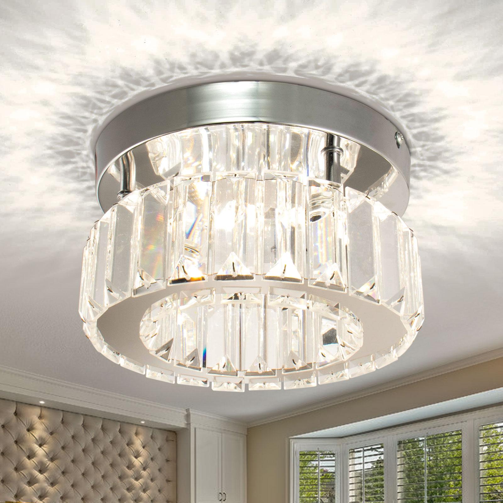 Modern round minimalist ceiling light luxury bedroom chandelier semi flush ceiling light Modern&15&LED