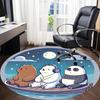 1pc We Bare Bears Office Round Area Rug, Under Office Chairs Bedroom Living Room Home Decor  A1022213