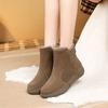 Northeast Snow Boots Women's 2025 Winter New Wool Short Boots Non-slip Velvet Warm Thickened Cotton Boots Flat Cotton Shoes