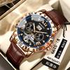 BINBOND Luminous Waterproof Men's Watch Auto Date Business Reloj Automatic Tourbillon Mechanical Wristwatches For Men Luxury