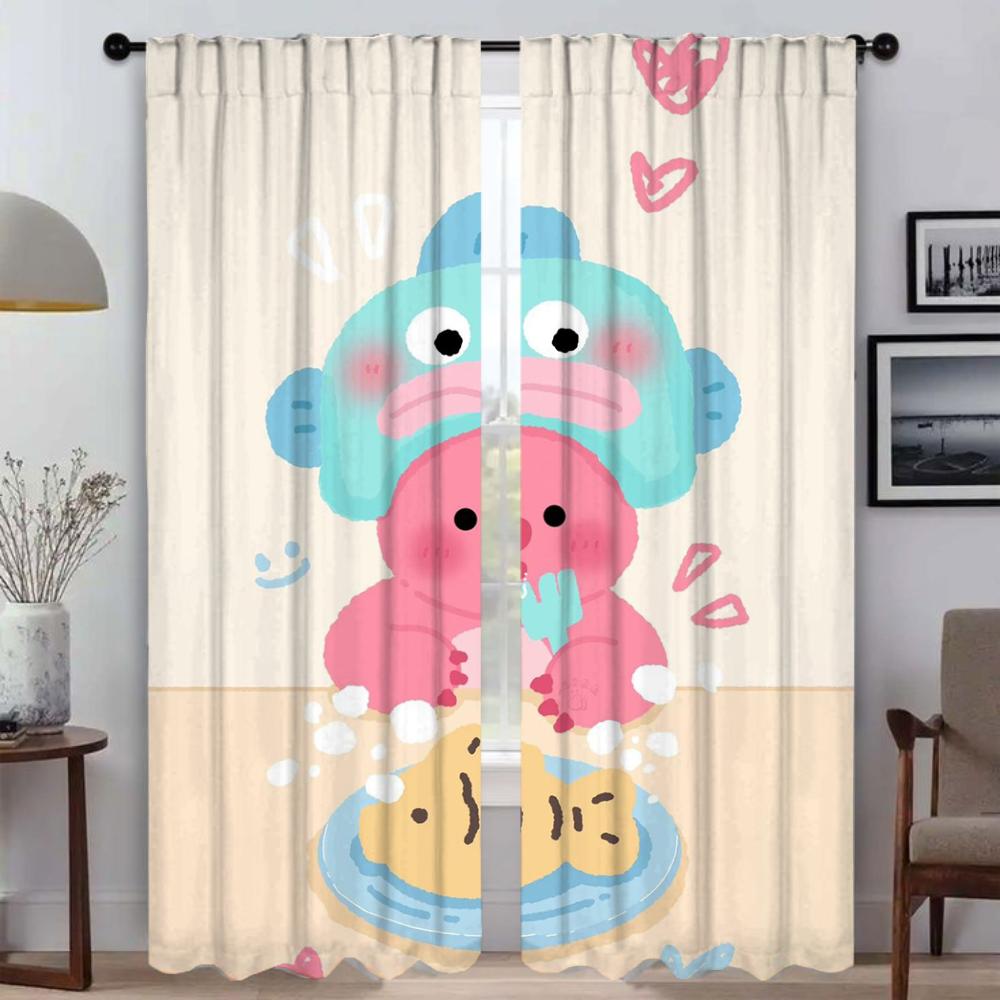 Curtains Child Room Pororos Modern Living Room Curtains for Camera Partition Blackout Curtain Tulle for Bedroom Shades Blinds