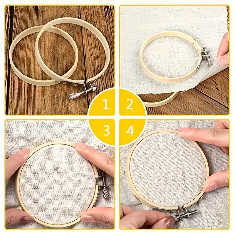 20 Embroidery Hoops Adjustable Size Range of 8cm for DIY Hand Embroidery Flower Fixing Rings Cross-stitch and Mosaic Making Tool