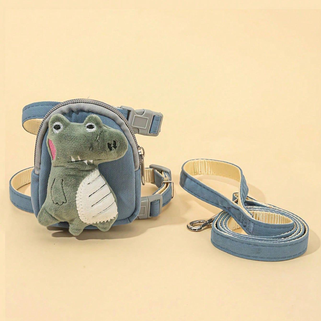 

Breakaway Anti-Pet Traction Harness: Cute Cartoon Dinosaur & Lion Backpack Collar for Dogs & Cats S (recommended for 2-4 lbs)