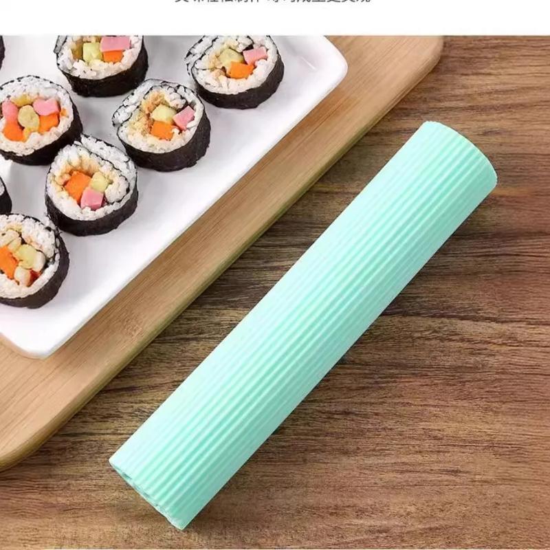Dubbelsidig Imitation Bambu Sushi Rullmatta Livsmedelsgodkänd Silikon Rullmatta Ny Non-Stick Sushi Rulle Hållbara Återanvändbara Verktyg