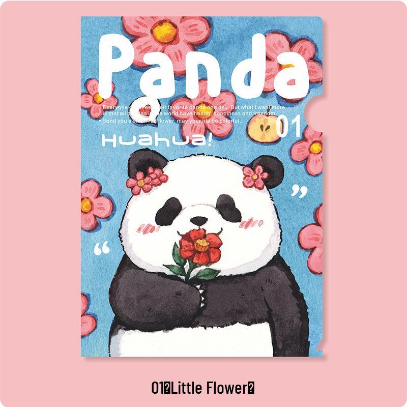 Panda Garden Series Folder: Cute Panda Student Notebook & Storage Bag