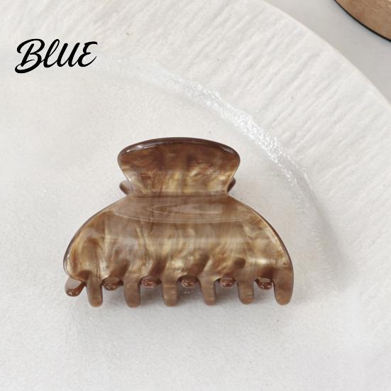 Broken Hair Grip Clip Shark Claw for Women Non-Slip Acrylic with Fine Teeth Matte Compact Shell Texture Back Head Half-Tied And Bangs Accessory