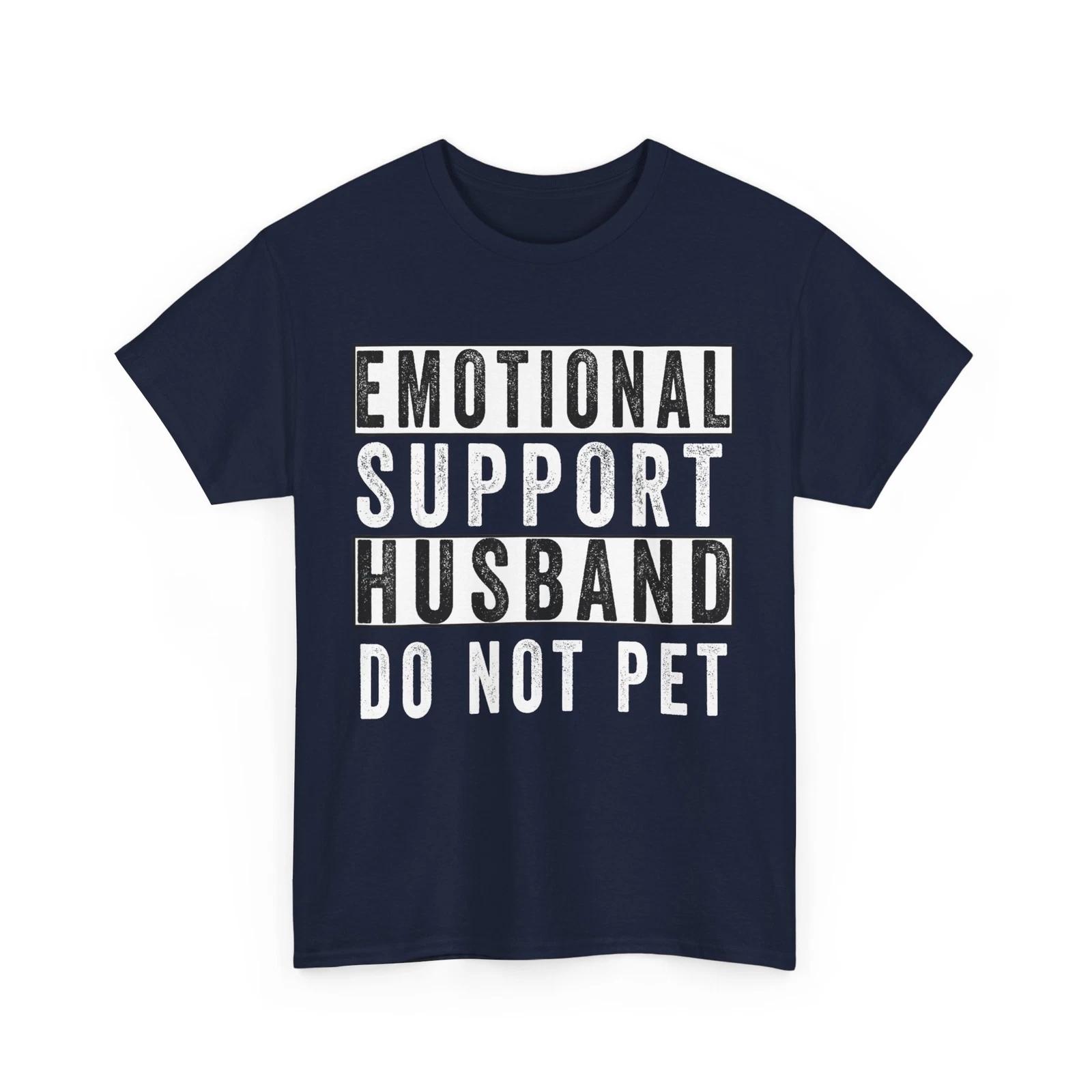 Emotional Support Husband Do Not Pet Husband Vintage T shirt L