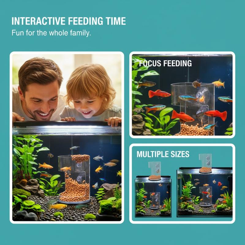 1/3/5 Piezas Bandeja Alimentadora Flotante para Acuario Anillo Alimentador Estación Círculo para Peceras Accesorio para Acuario con Ventosa