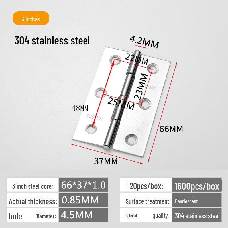 Scharniersatz für Schranktüren und Fenster aus Edelstahl 304