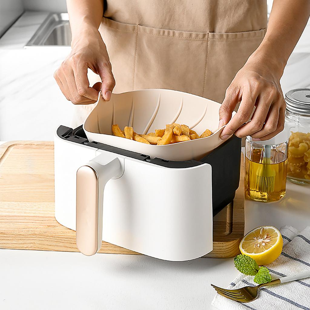 2pcs Circular Air Fryer Baking Tray Set Silicone Bakeware Creative Baking Tray Kitchen Baking Tools