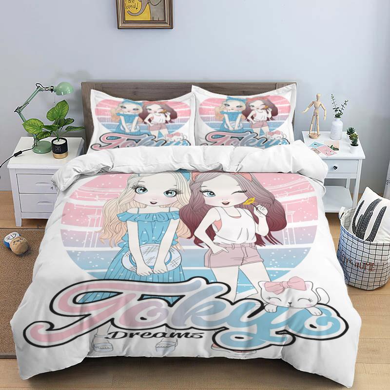 3D Bed set Beautiful Beach Bedding Bed Sets Modern Quilt Cover+pillowcases Winter California King Bedding Sets Jogo De Cama Bed