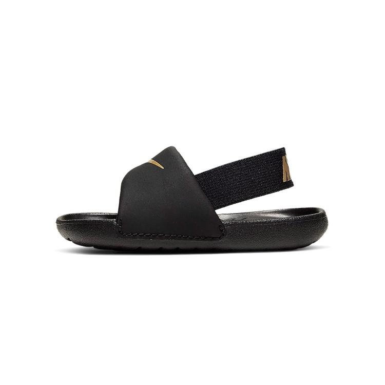 (TD) Nike Kawa Slide Black Metallic Gold Baby BV1094-003 EU 27