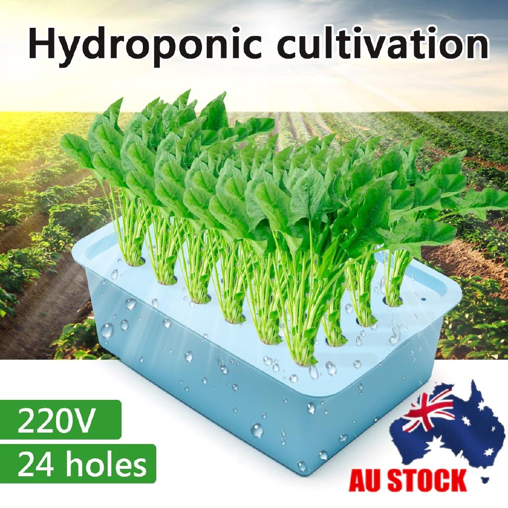 9/24 Holes Indoor Aerobic Soilless Cultivation Plant Floriculture Cultivation Site Hydroponic System Kit 220V