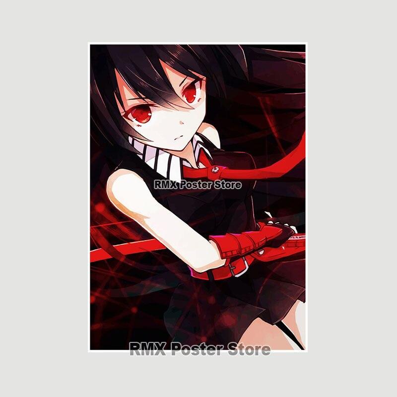 Akame Ga Kill Anime-Poster und Drucke, Wandkunst, Dekoration, weißes Papier, dekorative Gemälde, Bilder, Wohnzimmer, Zuhause, Wandbild