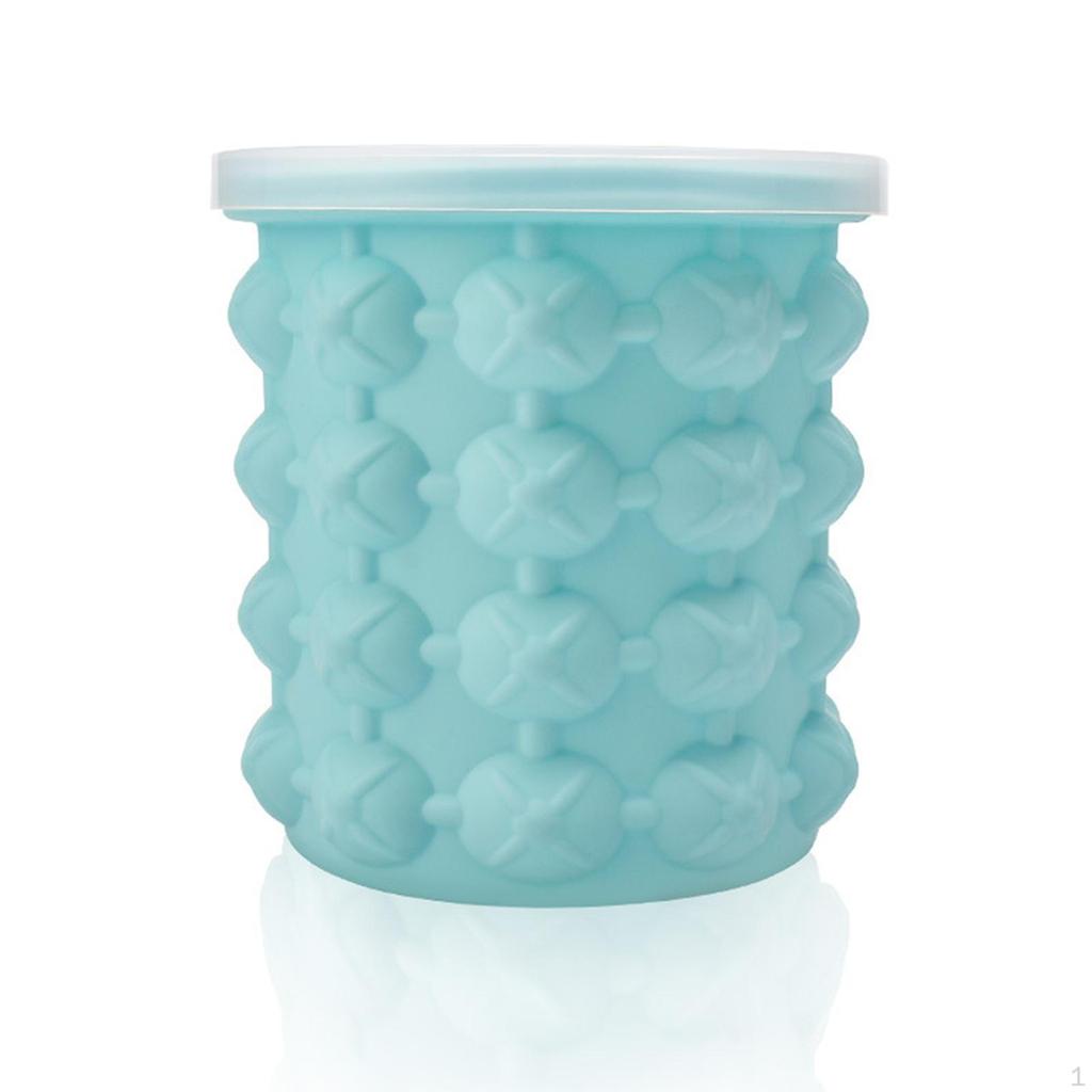 2 In 1 Silicone Ice Bucket Drink Cooling Cube Maker Portable Storage