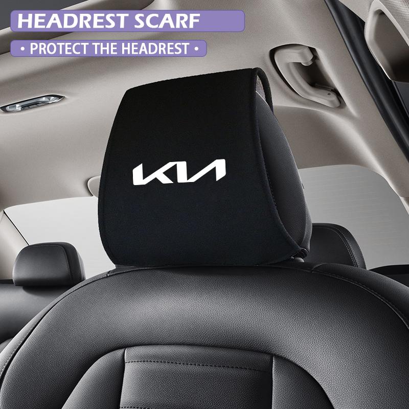 Funda para reposacabezas de coche Ajuste automático Para Kia Rio Ceed Sportage Cerato Soul Sorento K2 K5 Flip Picanto Optima Funda para asiento de coche
