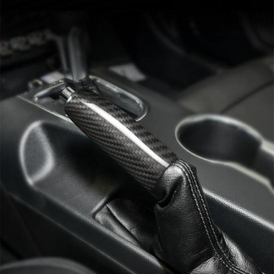Real Carbon Fiber Car Handbrake Grips Cover Decoration For Ford Mustang 2015-19