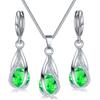 Set di gioielli con orecchini pendenti con collana e goccia di cristallo per le donne, matrimonio, matrimonio, regalo di Halloween