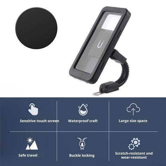 Magnetic Bike Phone Holder with Waterproof Design Touch Screen Friendly Stable Mount for