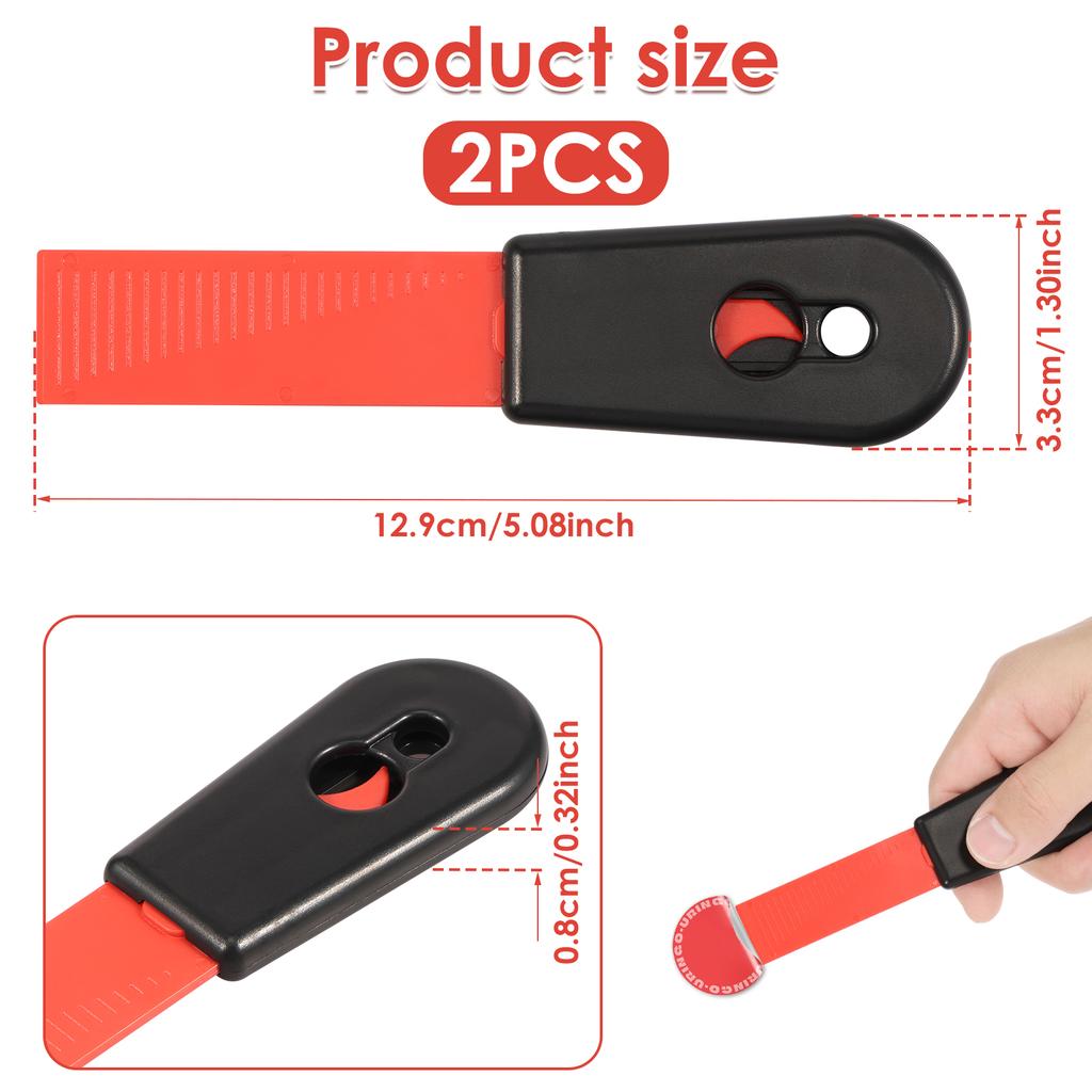 2 Stück Selbstreinigender Reinigungsschaber Vielseitiger Glaskochfeldschaber mit Griff Einfach zu bedienendes Reinigungsschaberwerkzeug Effizient