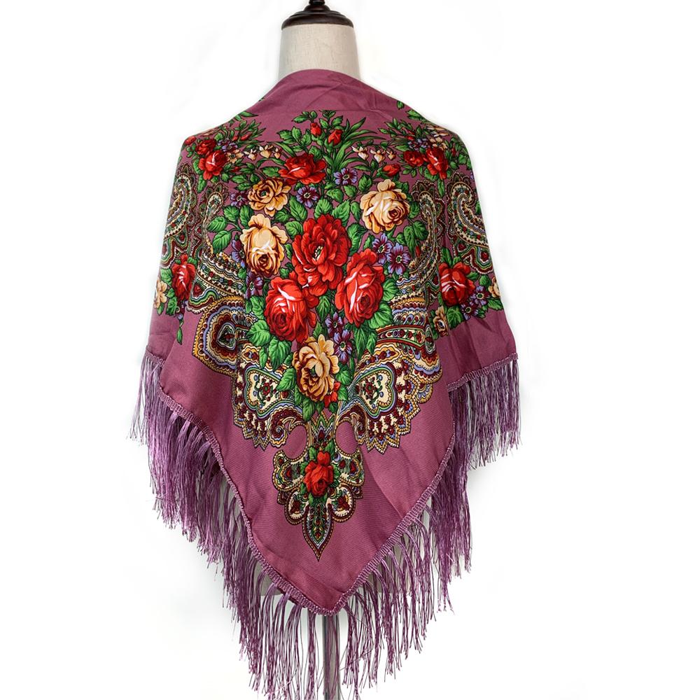 Traditional Ukrainian Square Scarf for Women