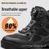 Cross-Border Steel Toe Work Boots: Anti-Smash, Anti-Puncture, High-Top Ankle Support for Men's Comfort and Durability.
