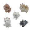 Mix 2/5Pcs Resin Flocking Animal Puppy Pendant Accessories, Diy Necklaces, Earrings, Keychains, Jewelry Making Fashion Accessori