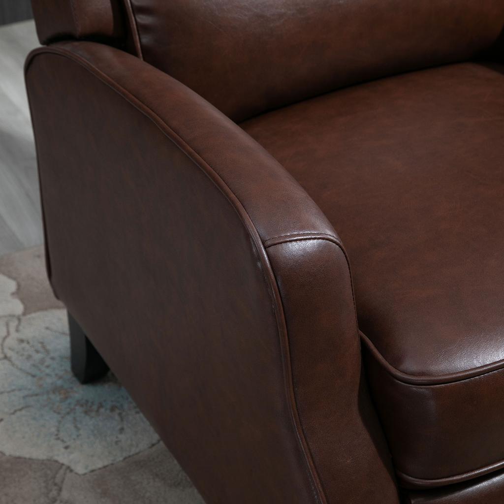 Manual Reclining Relax Armchair 90 Degrees and 150 Degrees In Leather