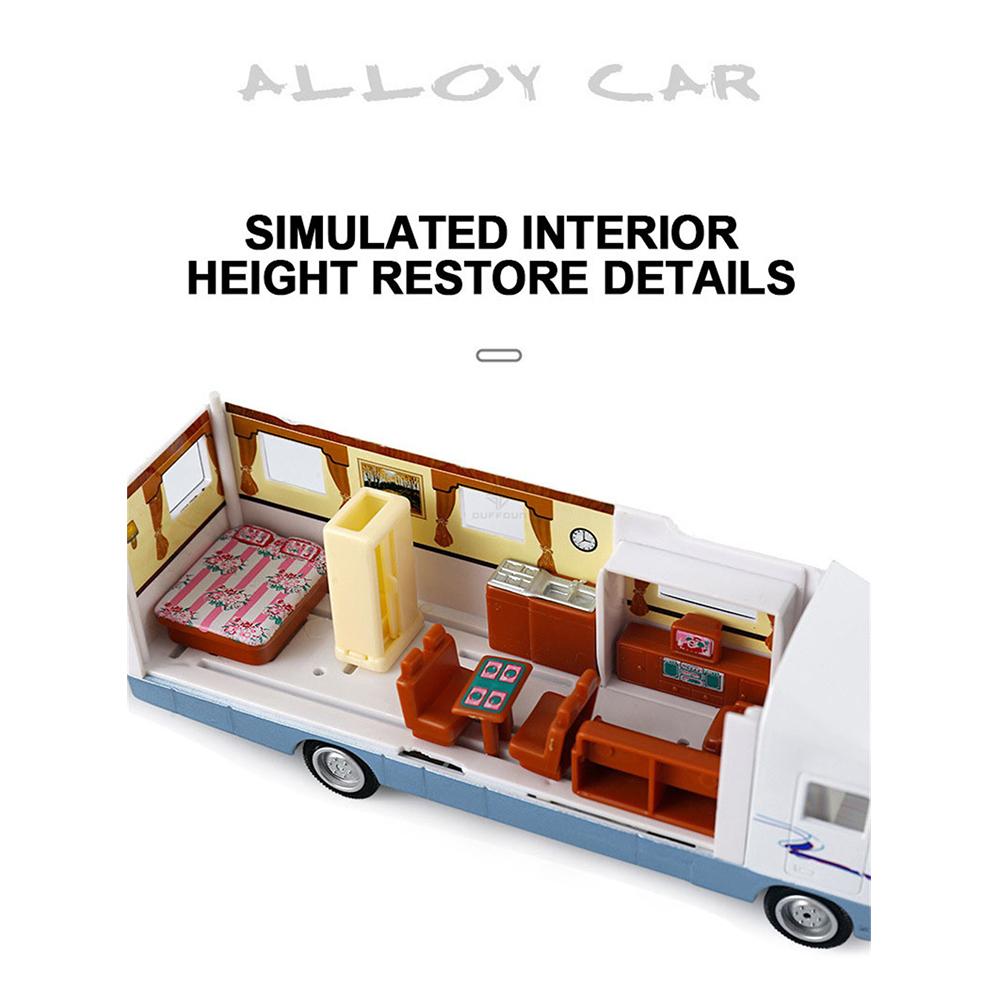 1/32 Serin Mini Karavan Oyuncak Döküm Geri Çekme Eğlence Aracı Çocuklar için