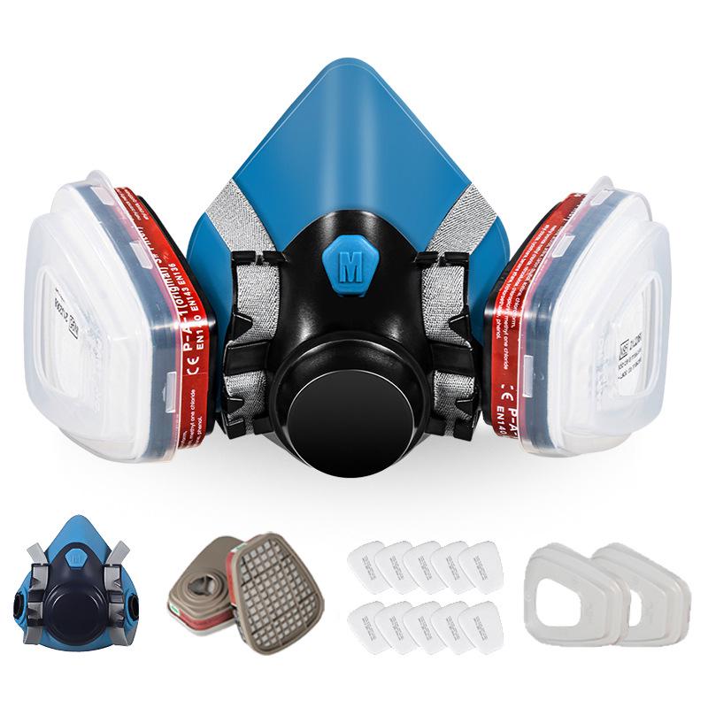 Toxic Smoke Half-Face Mask for Pesticide, Spray Paint, Chemical, Dustproof, and Firefighting Protection
