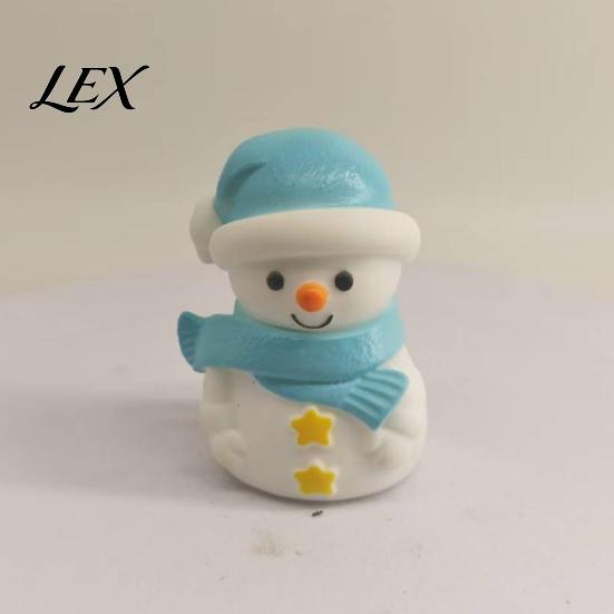 Cute Holiday Decorations for Micro Landscape Christmas Vinyl Figurines, Santa Claus Snowman Reindeer Mini Statue, Desk Ornaments Small Desktop