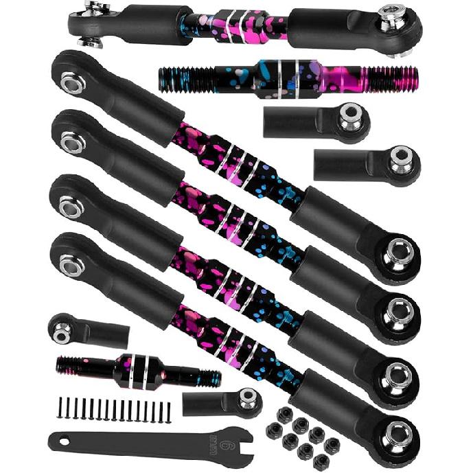 RC Turnbuckles Camber Links Upgrades Part for 1/10 Slash/Stampede/Rustler/Bandit 2WD VXL,Aluminum Turnbuckles Camber Links Hops Up,Navy Blue