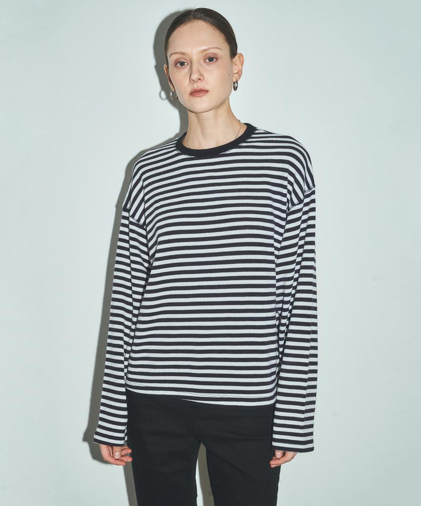 CITTA S/S Soft Cotton Striped T-Shirt_Ctt348 (White)