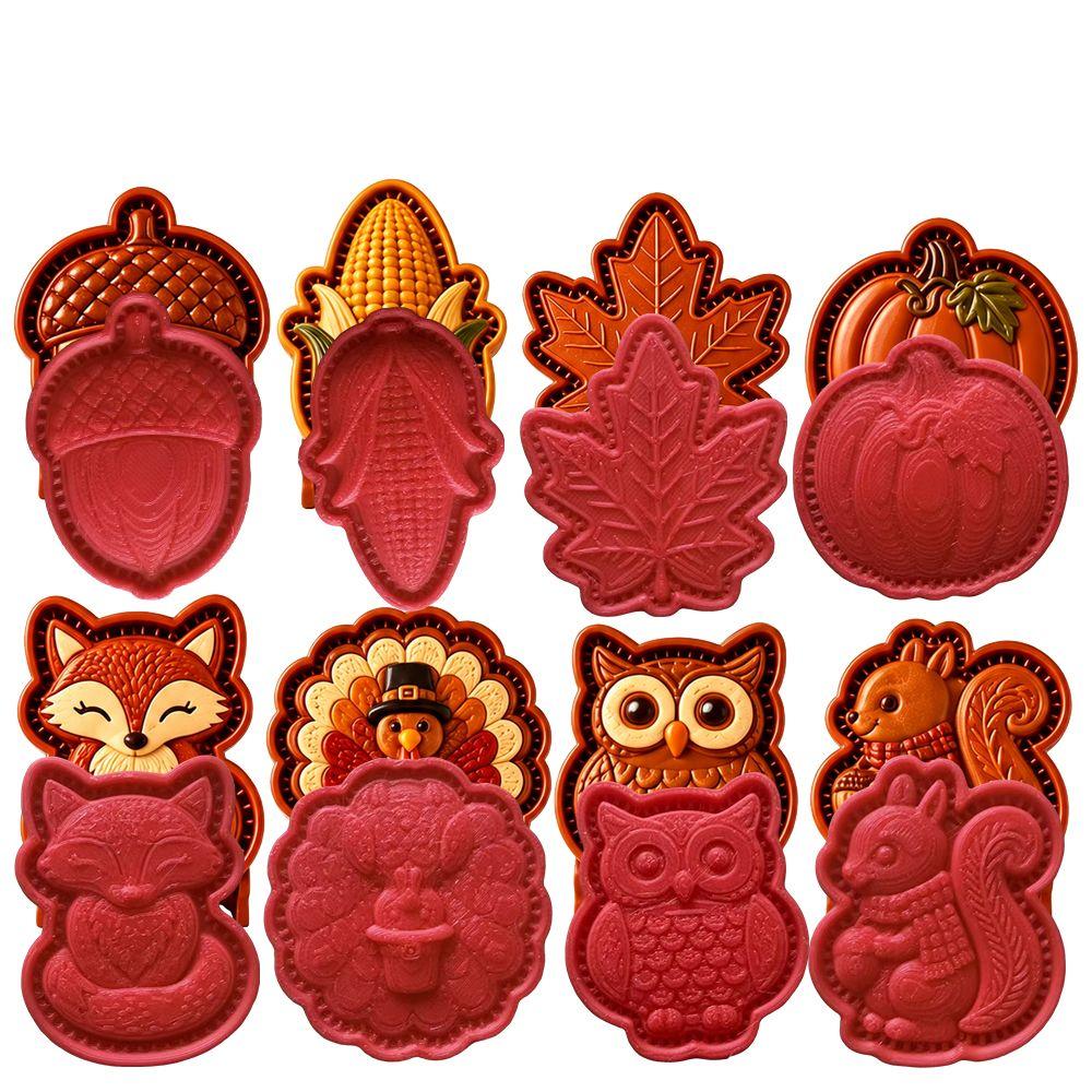 1PC Red Mini Pie Mold Reusable Fall Baking Mold New Autumn Pie Mold  Autumn Baking