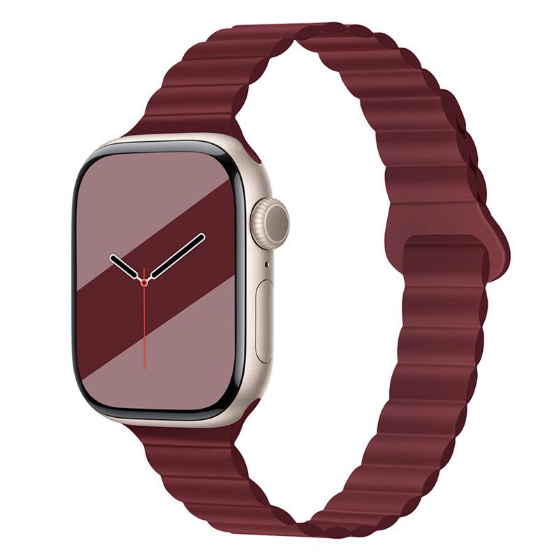 Suitable For Apple Watch Applewatch10 Compact Silicone Magnetic Strap Iwatch9876 Generation Se Fine