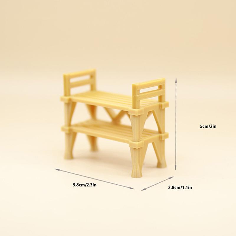 

1pcs Dollhouse Simulated Double Layer Shoe Rack Model Dollhouse Furniture Accessories Dolls House Home Scene Decoration Toys