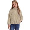 Kids Casual Outerwear Long Sleeve Stand Collar Soft Plush Zipper Closure Pockets Side Warm Jacket