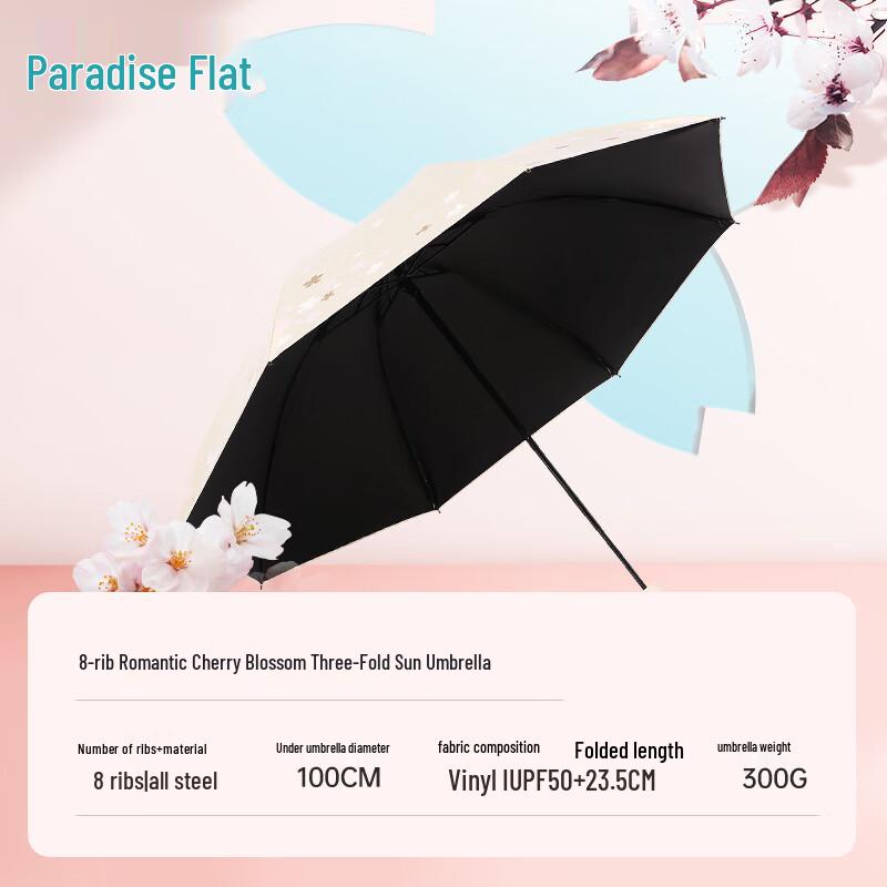 

Paradise 3-Fold Printed UV Protection Sun & Rain Umbrella
