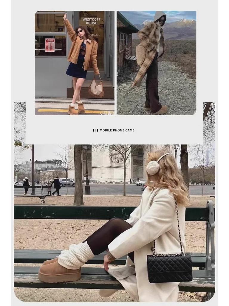 Unisex Fur Snow Boots: Warm, Thick-Soled, Cold-Proof & Waterproof